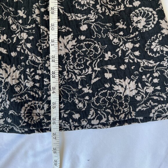 Loft Tank Dress Black/Grey Floral Thick Fabric Size 4 A-Line Zip Cocktail Formal - Picture 7 of 7
